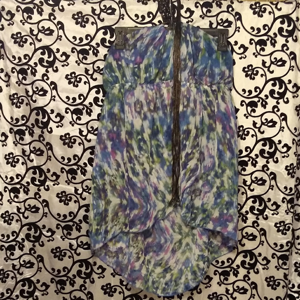 Watercolor Beaded Halter Top